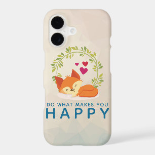 Do What Makes You Happy Sleeping Fox with Hearts