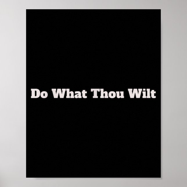 Do What Thou Wilt Funny  Poster (Front)
