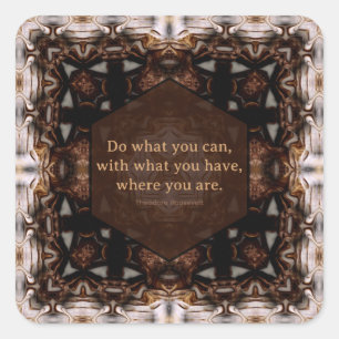 Do What You Can WoW Customizable Quote Square Sticker