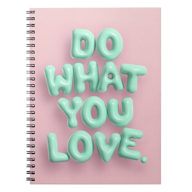 Do what you love pastel aesthetic spiral notebook (Front)