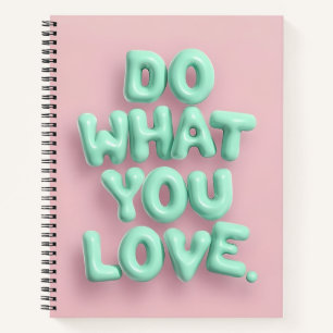 Do what you love pastel aesthetic spiral notebook