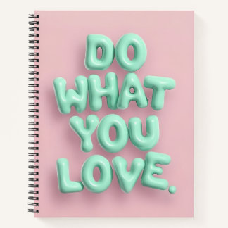 Do what you love pastel aesthetic spiral notebook