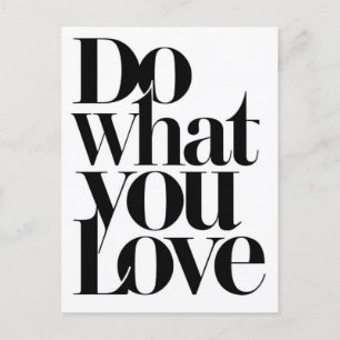 do what you love postcard