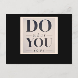 Do what you love retro vintage poster postcard