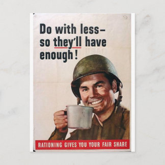 Do With Less! Postcard