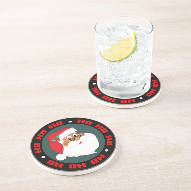 Do You Believe in Black Santa Claus? Coaster (Side)
