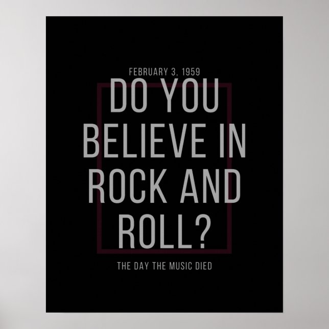 Do You Believe In Rock And Roll? Poster (Front)