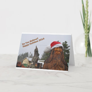 "Do You Believe" Santa Bigfoot Holiday Card