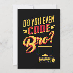 Do You Even Code Bro Funny Software Engineer Holiday Card