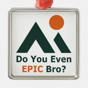 Do You Even Epic Bro? Metal Ornament