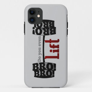 Do you even lift bro barbells iPhone 11 case