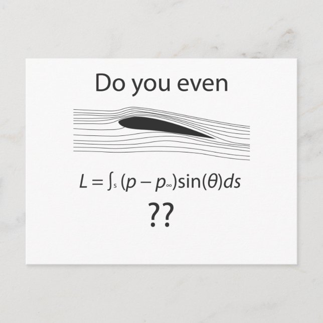 Do you even lift?  Physics humour Postcard (Front)