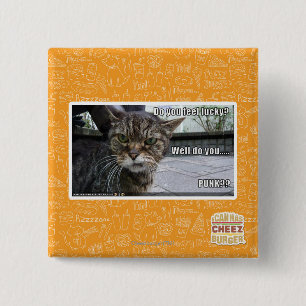 Do you feel lucky? 15 cm square badge