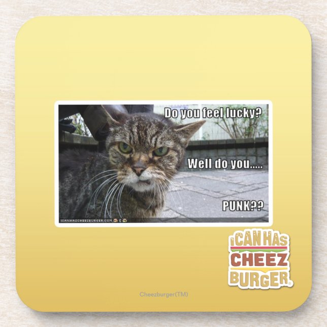 Do you feel lucky? coaster (Front)