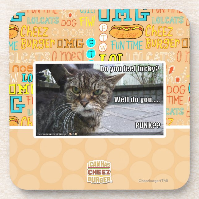 Do you feel lucky? coaster (Front)