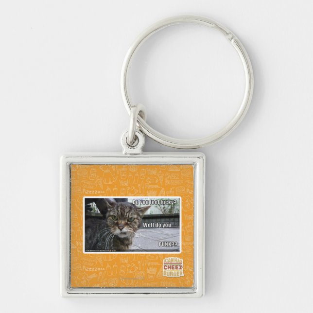 Do you feel lucky? key ring (Front)