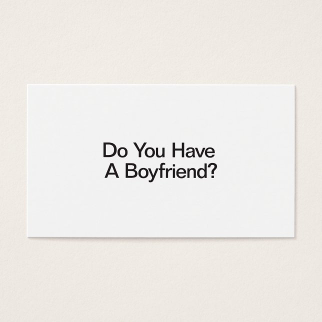 Do You Have A Boyfriend (Front)