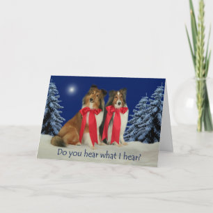 Do You Hear? Sheltie Christmas Card