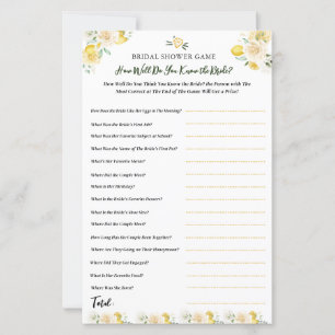 Do You Know the Bride Fun Bridal Shower Game