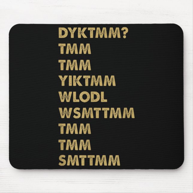 Do You Know The Muffin Man_ Dyktmm_ Funny Nostalgi Mouse Pad (Front)