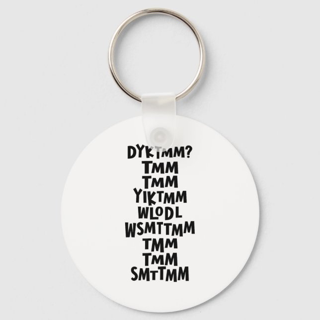 Do You Know The Muffin Man Dyktmm Nostalgia Funny  Key Ring (Front)