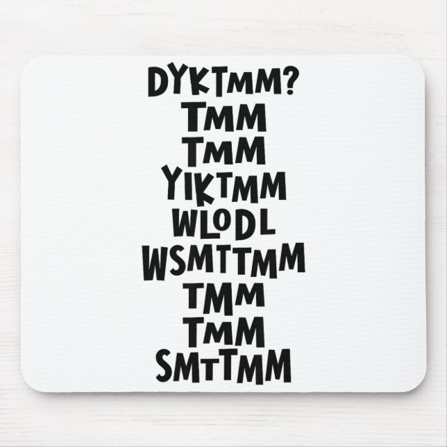 Do You Know The Muffin Man Dyktmm Nostalgia Funny  Mouse Pad (Front)