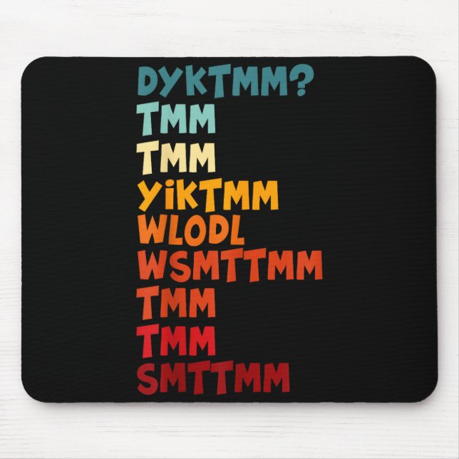 Do You Know The Muffin Man Dyktmm Nostalgia Funny  Mouse Pad (Front)