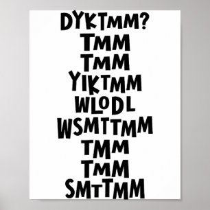 Do You Know The Muffin Man Dyktmm Nostalgia Funny  Poster