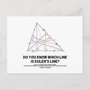 Do You Know Which Line Is Euler's Line? (Geometry) Postcard