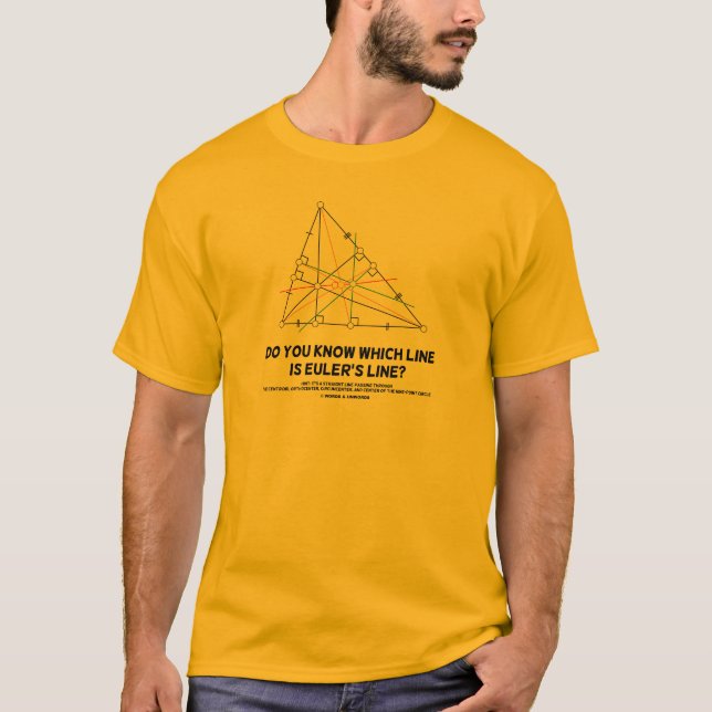 Do You Know Which Line Is Euler's Line? (Geometry) T-Shirt (Front)