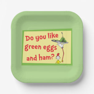 Do You Like Green Eggs and Ham? Paper Plate