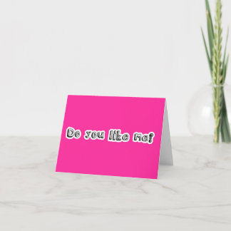 Do You Like Me? Check Yes or No. Card + Envelope