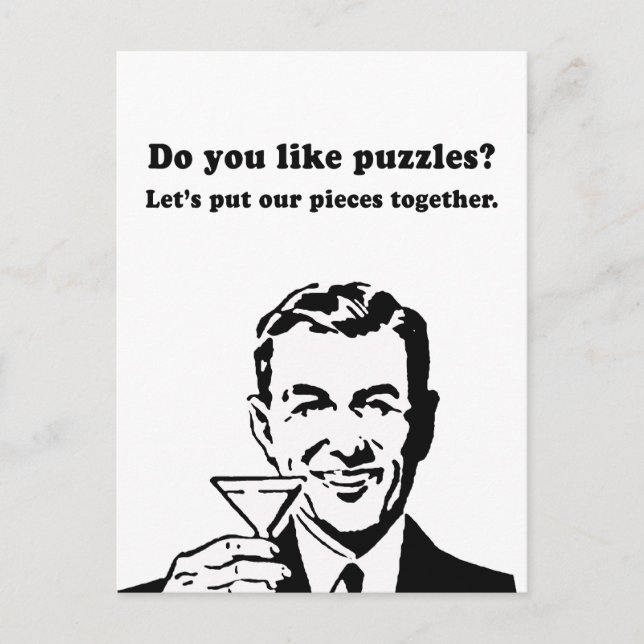 DO YOU LIKE PUZZLES POSTCARD (Front)