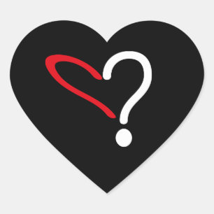 DO YOU LOVE ME? CORAZON SIGNO INTERROGACION MASANS HEART STICKER