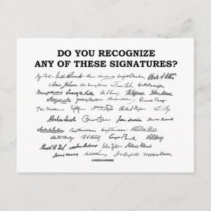 Do You Recognise Any Of These Signatures? Postcard