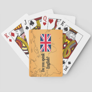 Do you speak English? in English. Flag bf Playing Cards