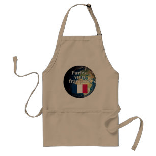 Do you speak French? in French. Flag & Earth Standard Apron