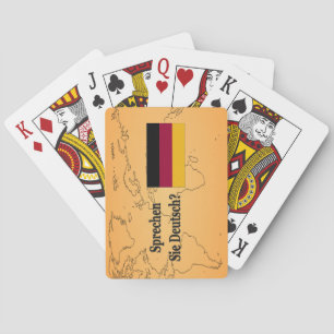 Do you speak German? in German. Flag bf Playing Cards