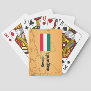 Do you speak Hungarian? in Hungarian. Flag bf Playing Cards