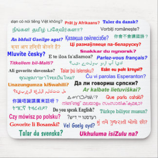 Do you speak ...? in many languages mouse pad