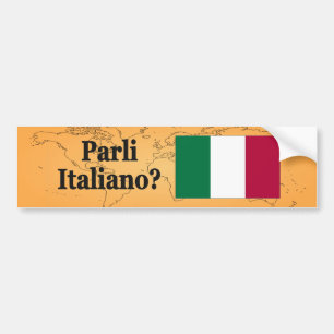 Do you speak Italian? in Italian. Flag bf Bumper Sticker