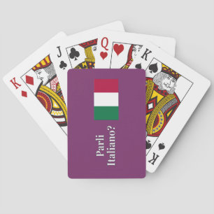 Do you speak Italian? in Italian. Flag wf Playing Cards