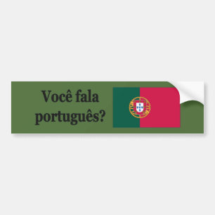 Do you speak Portuguese? in Portuguese. Flag bf Bumper Sticker