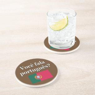 Do you speak Portuguese? in Portuguese. Flag Coaster