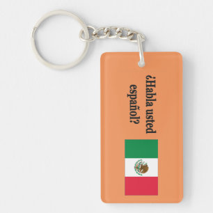 Do you speak Spanish? in Spanish. Flag bf Key Ring