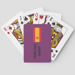 Do you speak Spanish? in Spanish. Flag bf Playing Cards