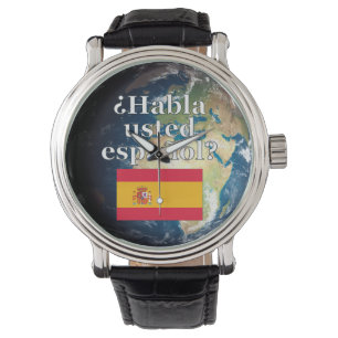 Do you speak Spanish? in Spanish. Flag & Earth Watch