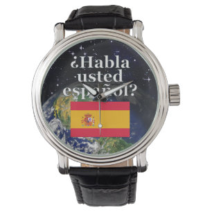 Do you speak Spanish? in Spanish. Flag & Earth Watch