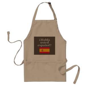 Do you speak Spanish? in Spanish. Flag Standard Apron