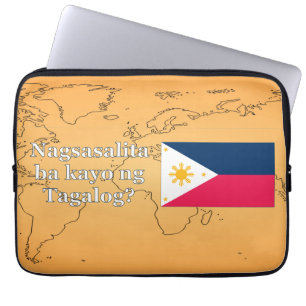 Do you speak Tagalog? in Tagalog. Flag wf Laptop Sleeve